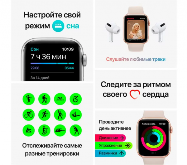 Apple Watch Series SE 2 40mm Starlight Aluminum Case with Starlight Sport Band